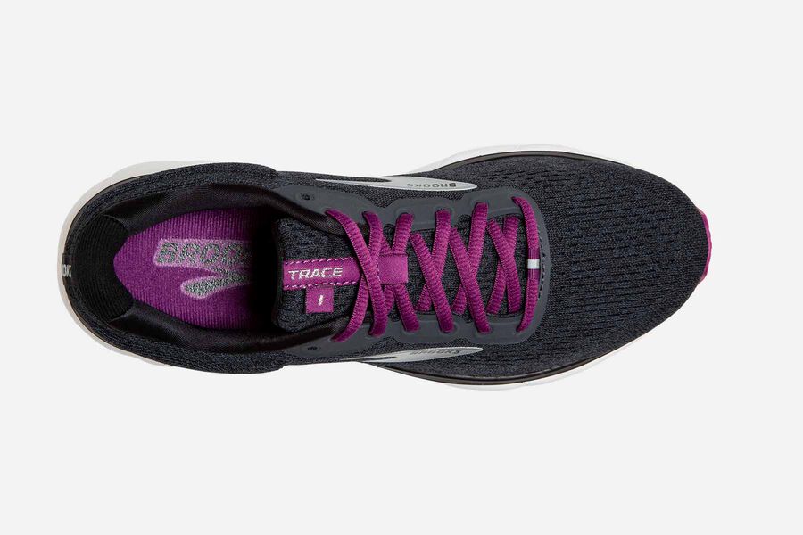 Brooks Israel Trace Road Running Shoes Womens - Black/Purple - DTC-781695